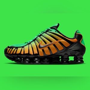 Men’s Nike Shox TL Green/Yellow Athletic Running Shoes